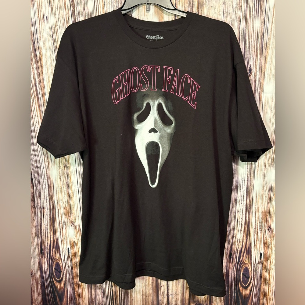 Black Ghost Face Graphic Tee